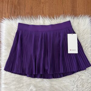 Lululemon Varsity Pleated Tennis Skirt Women’s 8 Purple Shorts High Rise NWT
